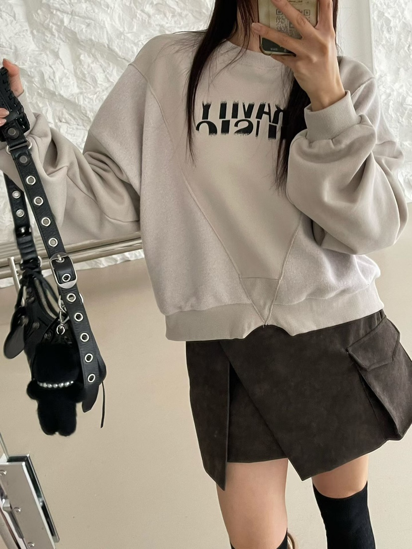 REIZ東大門㊣代購女裝新款熱賣推薦時尚職業人氣休閑25秋冬衛衣REIZ衛衣