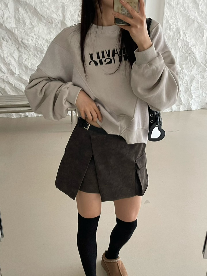 REIZ東大門㊣代購女裝新款熱賣推薦時尚職業人氣休閑25秋冬衛衣REIZ衛衣