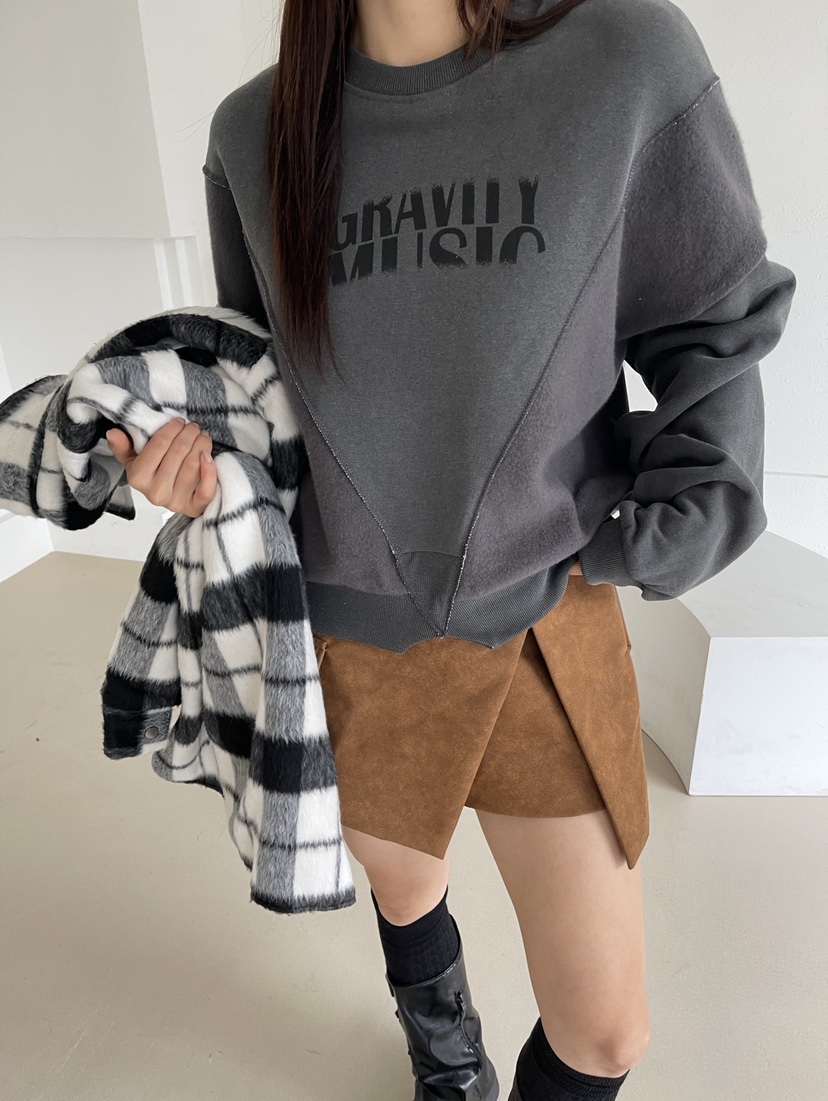 REIZ東大門㊣代購女裝新款熱賣推薦時尚職業人氣休閑25秋冬衛衣REIZ衛衣