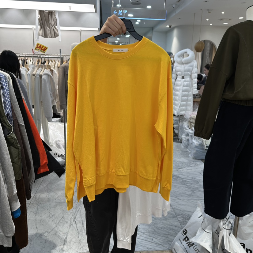 REVE-L韓國代購㊣女士新款25秋冬人氣時尚休閑職業長袖T恤REVE-L長袖T恤圖色2