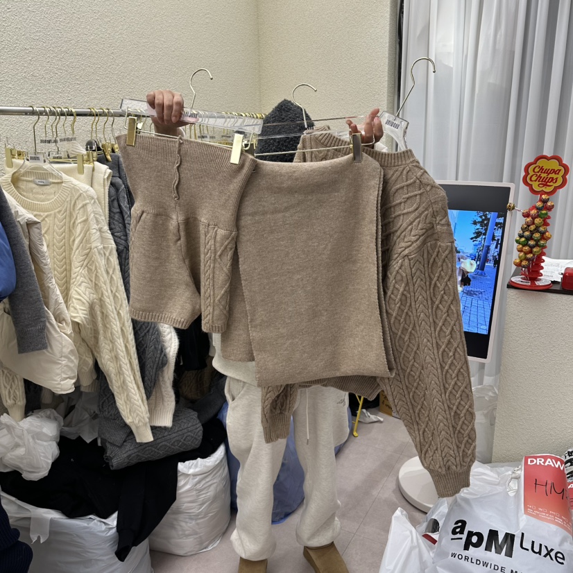 DRAWING東大門㊣代購女士新款休閑熱賣25秋冬人氣套裝三件套DRAWING套裝