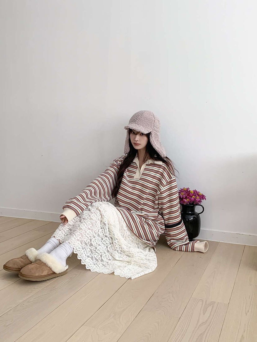 STICK WITH東大門㊣代購女裝新品25秋冬時尚休閑職業人氣長裙STICK WITH長裙