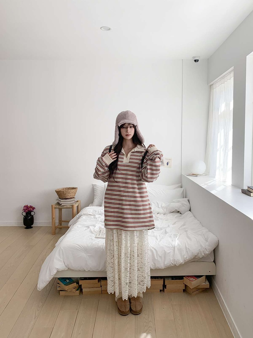 STICK WITH東大門㊣代購女裝新品25秋冬時尚休閑職業人氣長裙STICK WITH長裙