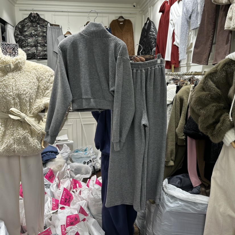 J.RITZY東大門㊣實拍女士新款熱賣25秋冬職業套裝拉鏈套裝J.RITZY套裝