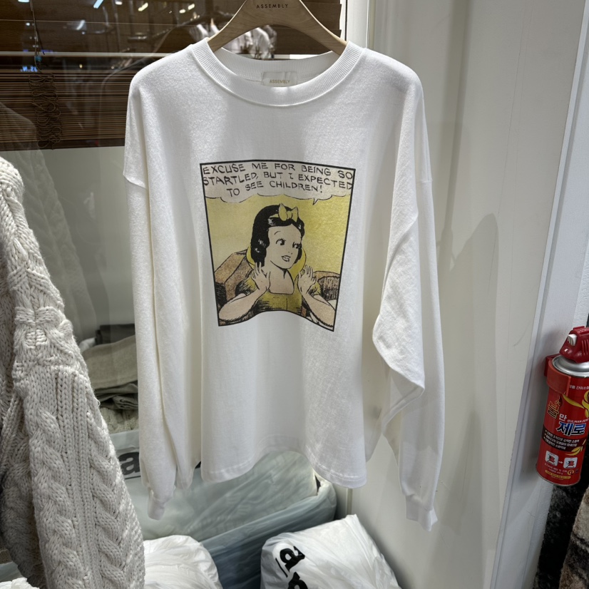 ASSEMBLY韓國代購㊣女裝新款推薦熱賣休閑25秋冬人氣長袖T恤ASSEMBLY長袖T恤圖色1