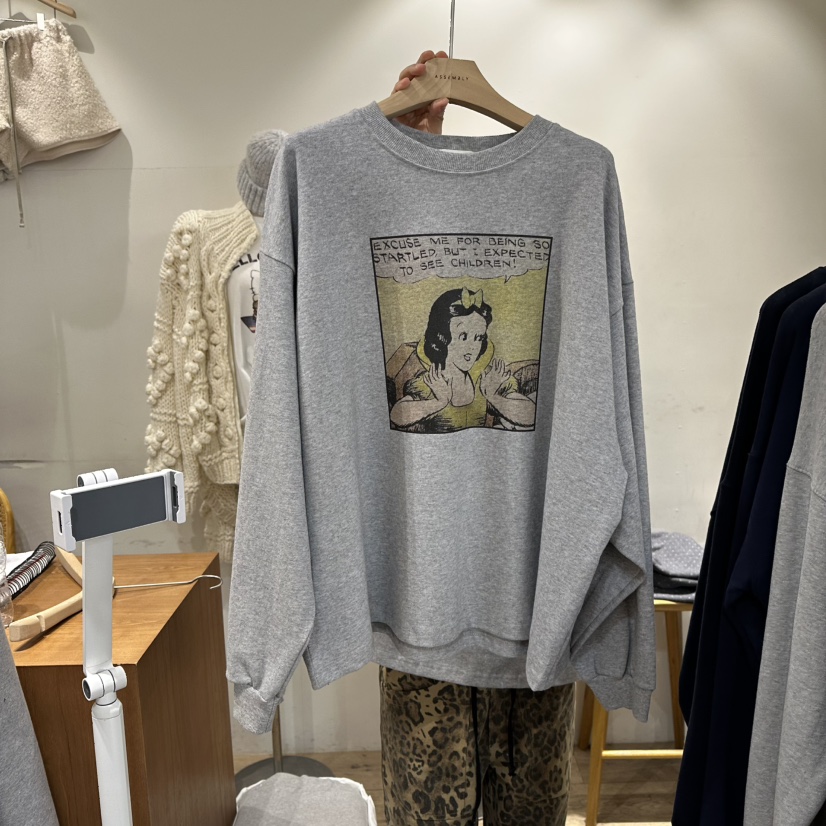 ASSEMBLY韓國代購㊣女裝新款推薦熱賣休閑25秋冬人氣長袖T恤ASSEMBLY長袖T恤圖色2