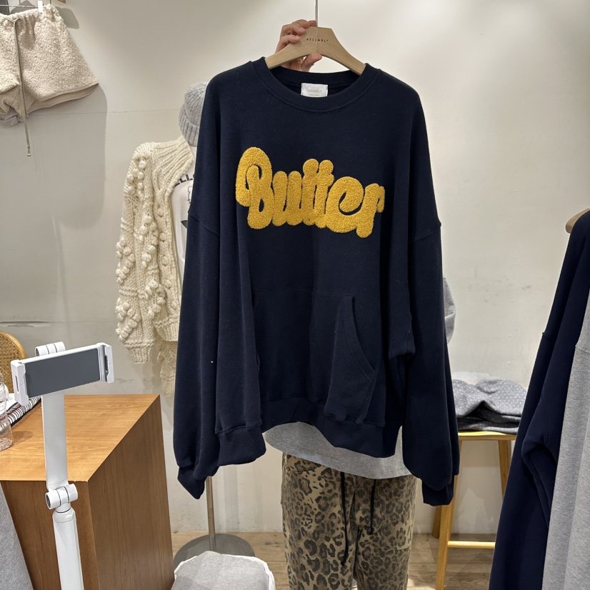 ASSEMBLY東大門㊣代購女裝新品熱賣25秋冬休閑衛衣加絨刺繡ASSEMBLY衛衣圖色2