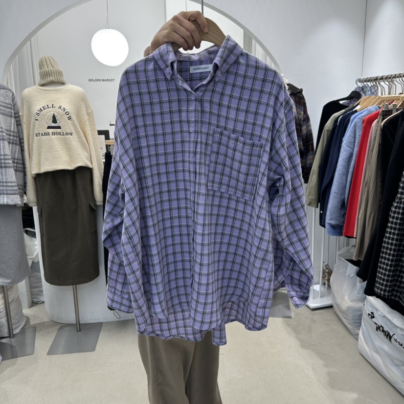 GOLDEN MARKET韓國代購㊣女士新款休閑時尚人氣襯衫蕾絲衫GOLDEN MARKET襯衫/蕾絲衫圖色2