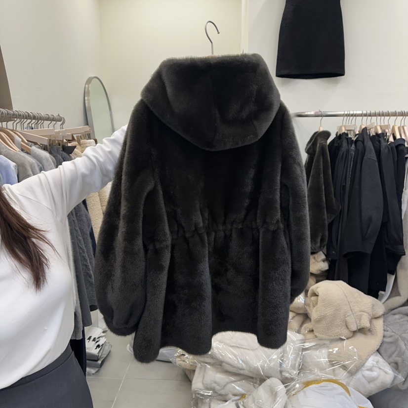 THE LOW韓國代購㊣女裝新款熱賣職業人氣推薦25秋冬夾克貂皮THE LOW夾克