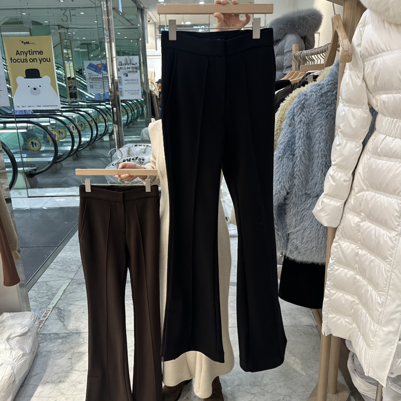 MAGNOLIA36-L東大門㊣代購女裝新款推薦時尚職業休閑褲加絨MAGNOLIA36-L休閑褲圖色1黑色