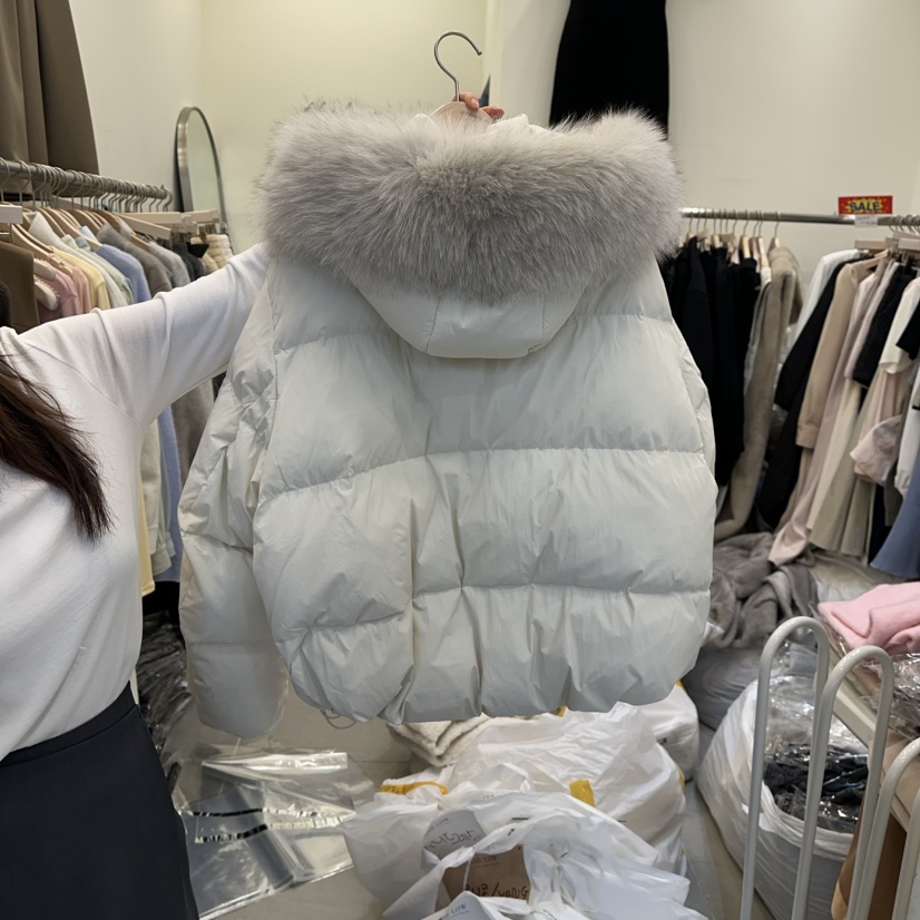 THE LOW韓國直郵㊣女士新款推薦熱賣25秋冬短款羽絨服填充THE LOW短款羽絨服