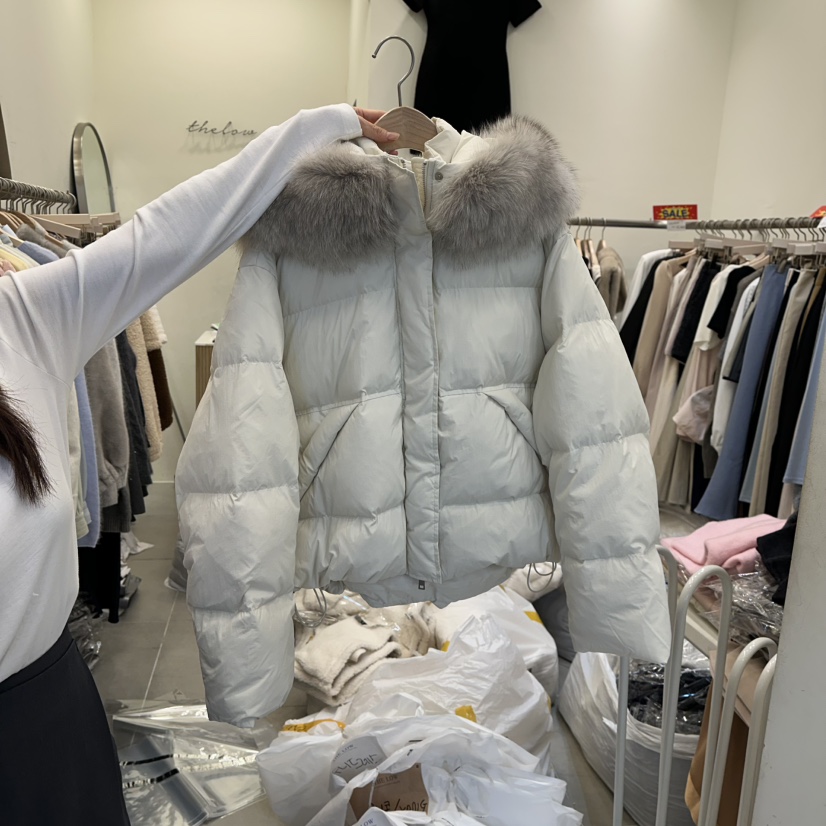 THE LOW韓國直郵㊣女士新款推薦熱賣25秋冬短款羽絨服填充THE LOW短款羽絨服圖色1