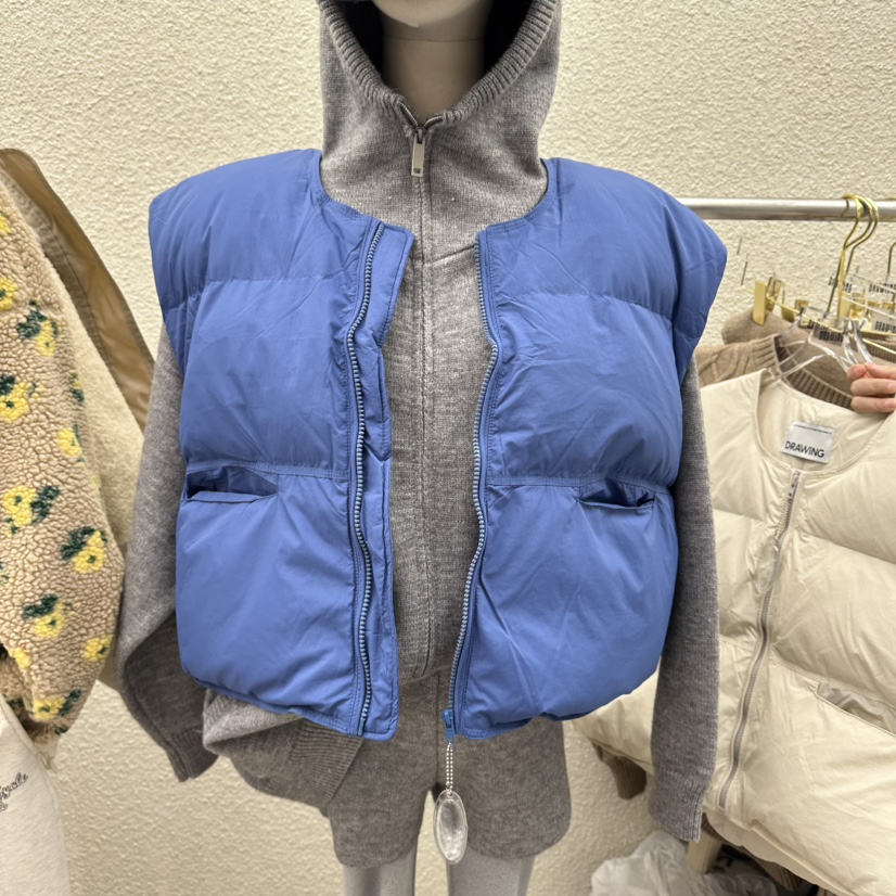 DRAWING東大門㊣直郵女士新品人氣職業推薦熱賣馬甲短款鴨絨DRAWING馬甲圖色2
