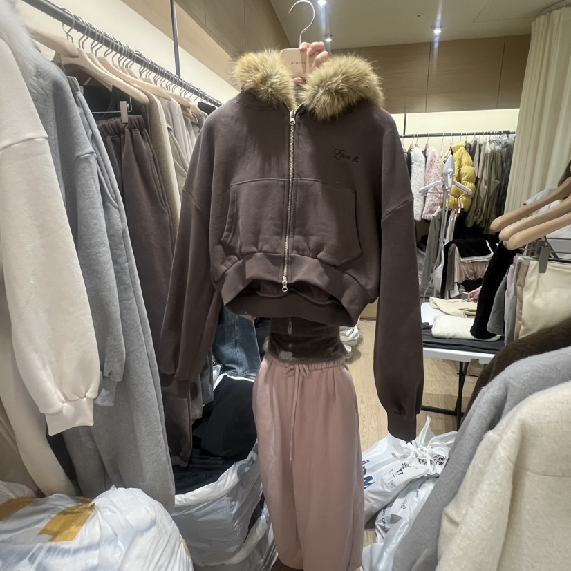 MEMOIRE東大門㊣實拍女士新款推薦25秋冬人氣時尚熱賣衛衣加絨MEMOIRE衛衣圖色3