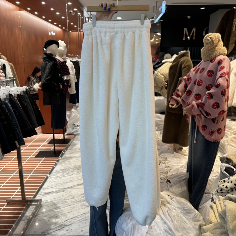 MIENNE東大門㊣實拍女士新品休閑推薦人氣職業休閑褲小熊加絨MIENNE休閑褲