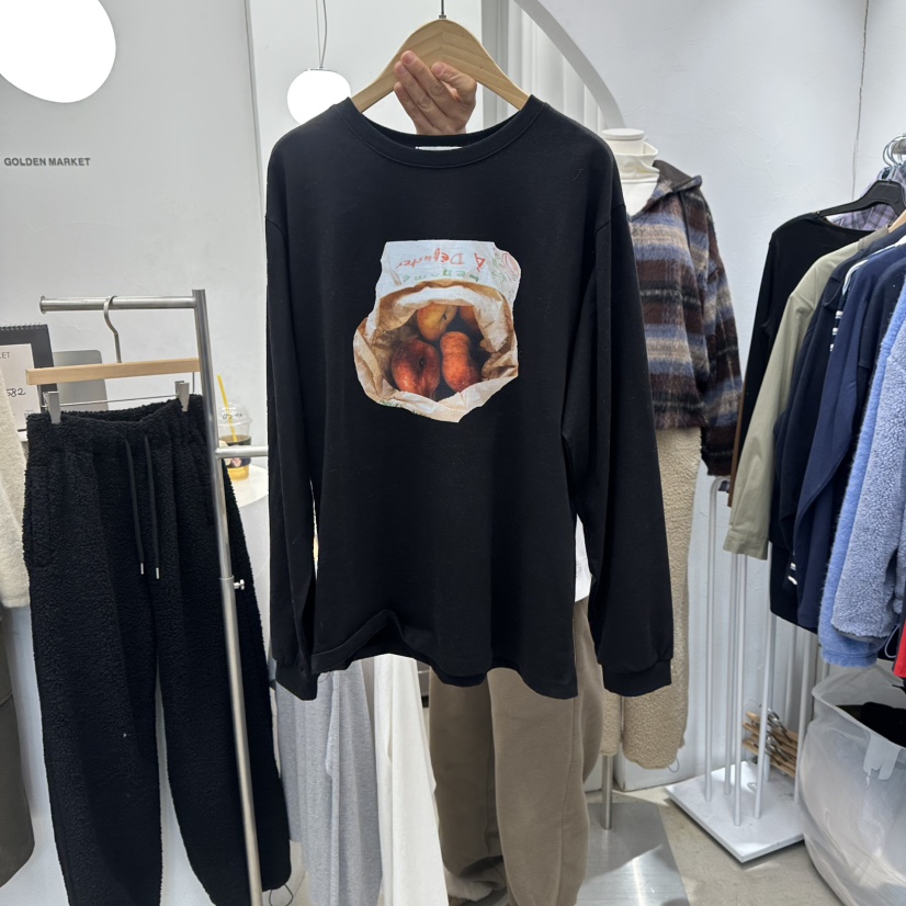 GOLDEN MARKET韓國直郵㊣女裝新品職業熱賣時尚休閑長袖T恤GOLDEN MARKET長袖T恤圖色3