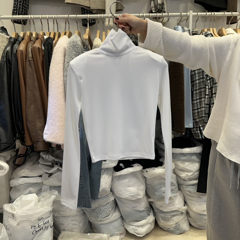 Q C東大門㊣實拍女士新品熱賣人氣休閑推薦職業25秋冬長袖T恤Republlc of qc長袖T恤圖色1