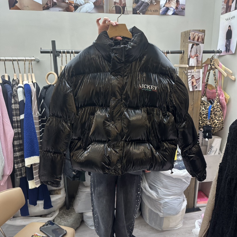 STICK WITH韓國代購㊣女士新品25秋冬推薦職業短款棉服填充STICK WITH短款棉服圖色2