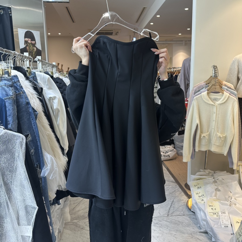 CHEAP-CHIC韓國代購㊣女裝新款職業25秋冬連衣裙雙排扣加絨CHEAP-CHIC/CHARLES THE SECOND連衣裙圖色2