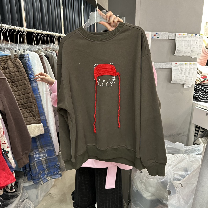 MOMAZU東大門㊣代購女士新款時尚職業休閑人氣25秋冬衛衣加絨MOMAZU衛衣圖色3