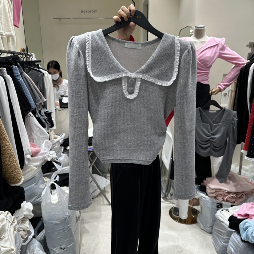 MONOPOLY韓國直郵㊣女裝新款職業休閑人氣25秋冬時尚針織衫MONO_POLY針織衫圖色3