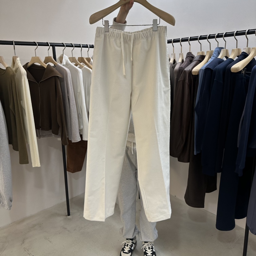 MYOS韓國直郵㊣女裝新款推薦職業25秋冬熱賣休閑褲燈芯絨抓絨MYOS休閑褲圖色1