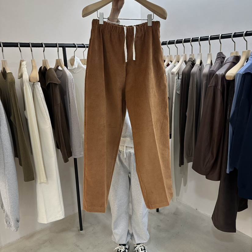 MYOS韓國直郵㊣女裝新款推薦職業25秋冬熱賣休閑褲燈芯絨抓絨MYOS休閑褲圖色2