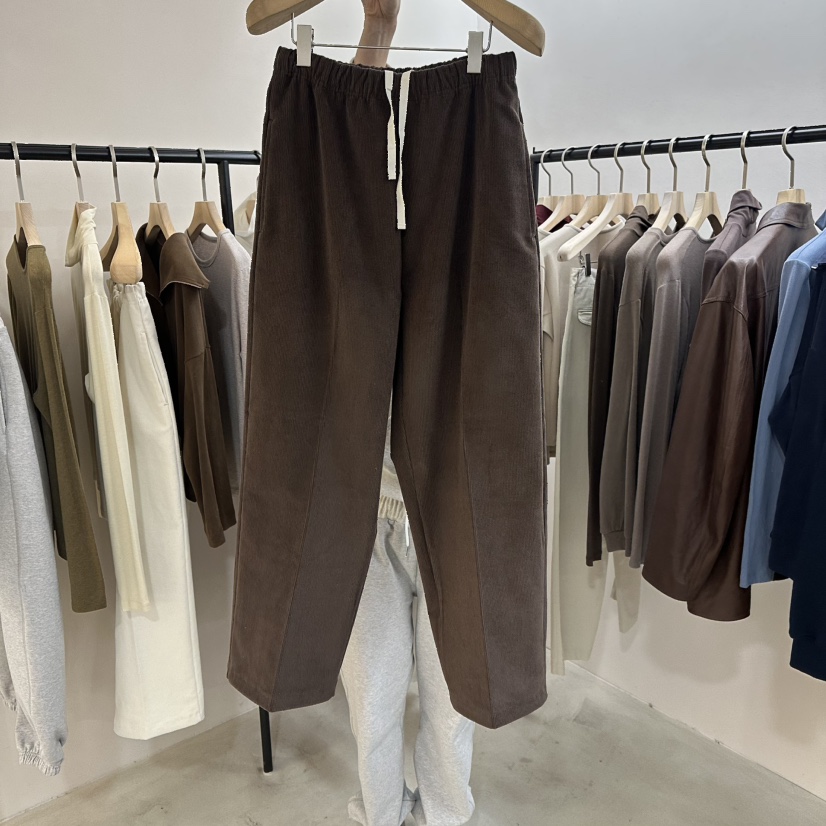 MYOS韓國直郵㊣女裝新款推薦職業25秋冬熱賣休閑褲燈芯絨抓絨MYOS休閑褲圖色3