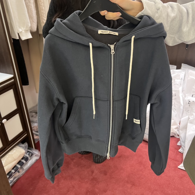 PEANUT BUTTER東大門㊣直郵女士新品25秋冬時尚熱賣衛衣兜帽PEANUT BUTTER衛衣圖色2