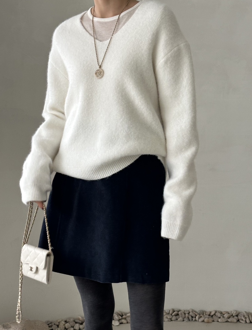 DEMAR東大門㊣直郵女士新款時尚職業休閑針織衫不含內搭V領DEMAR針織衫