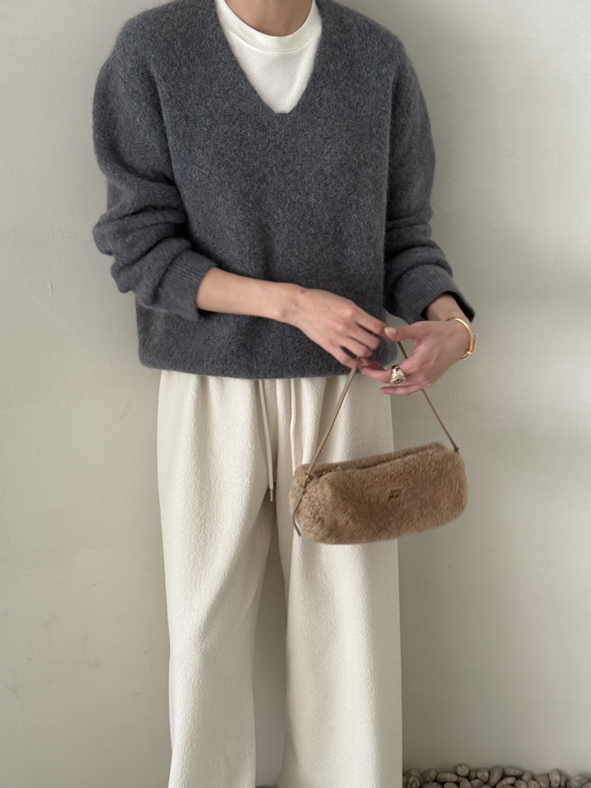 DEMAR東大門㊣直郵女士新款時尚職業休閑針織衫不含內搭V領DEMAR針織衫