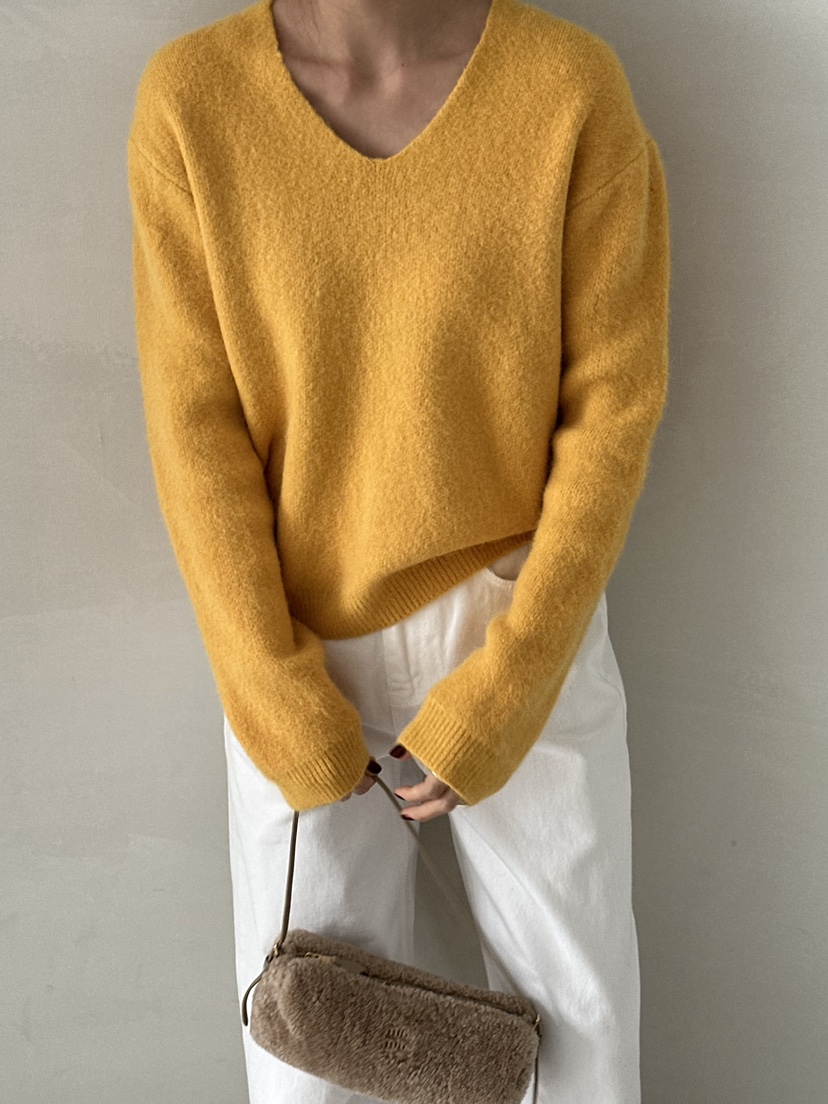 DEMAR東大門㊣直郵女士新款時尚職業休閑針織衫不含內搭V領DEMAR針織衫