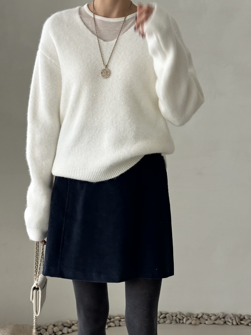 DEMAR東大門㊣直郵女士新款時尚職業休閑針織衫不含內搭V領DEMAR針織衫圖色1