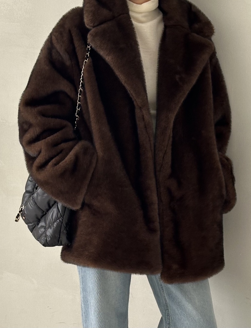 DEMAR東大門㊣代購女士新款人氣休閑職業熱賣推薦時尚短款大衣DEMAR短款大衣圖色1