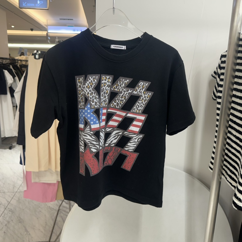 TOPDRESSING韓國代購㊣女士新品時尚25秋冬休閑人氣職業T恤TOPDRESSINGT恤圖色2