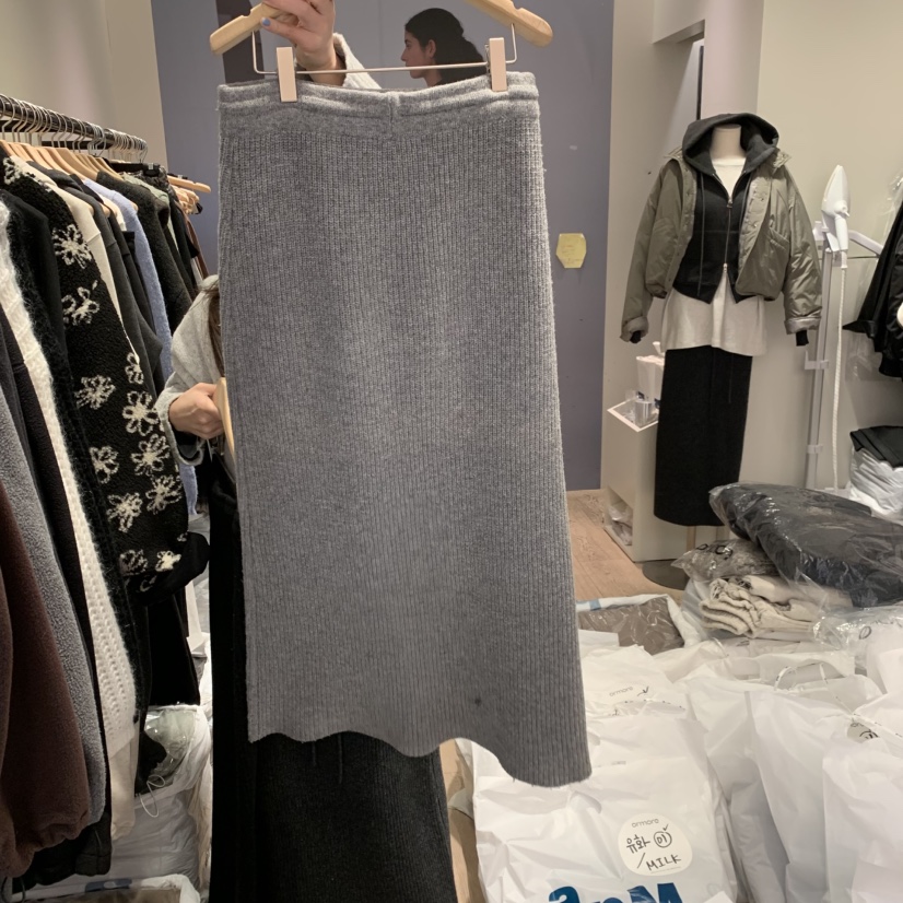 ORMORE韓國直郵㊣女裝新款時尚25秋冬人氣職業半身裙中短裙ORMORE半身裙/中短裙