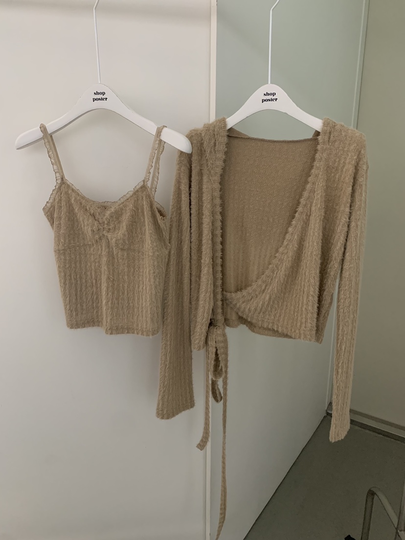 SHOP POSTER韓國代購㊣女裝新品時尚人氣休閑套裝安哥拉套裝SHOP_POSTER套裝圖色2