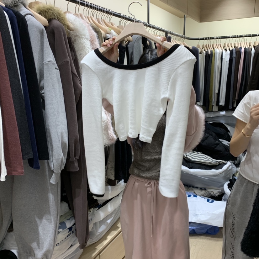 MEMOIRE東大門㊣直郵女裝新款熱賣25秋冬職業推薦時尚長袖T恤MEMOIRE長袖T恤