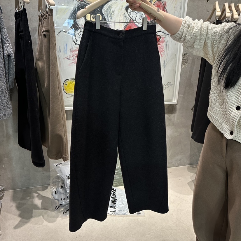 LAMAGIEPIE韓國代購㊣女士新品職業熱賣休閑推薦25秋冬休閑褲LAMAGIE GREY休閑褲圖色3灰色