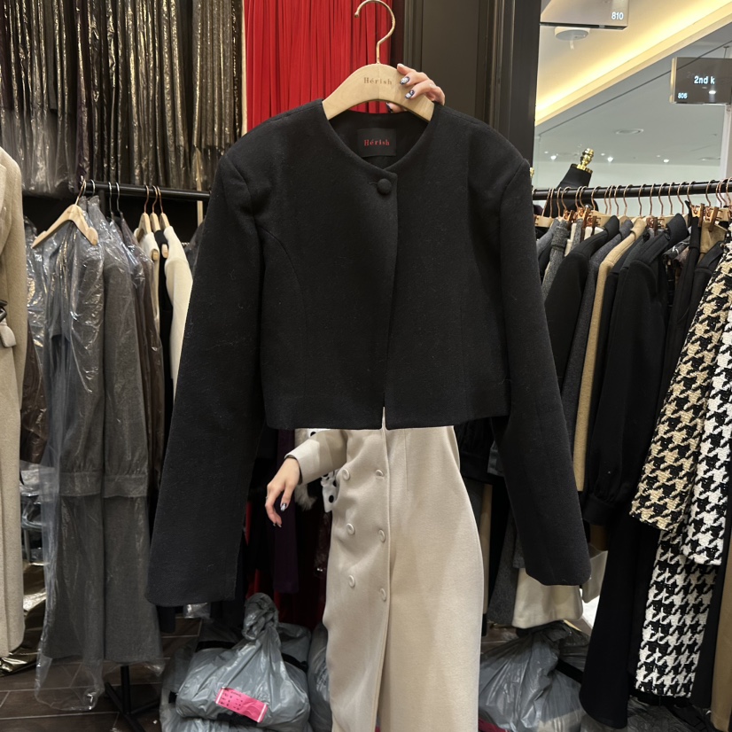 HERISH-HAUTE東大門㊣代購女裝新款25秋冬人氣時尚熱賣夾克HERISH-HAUTE夾克圖色2