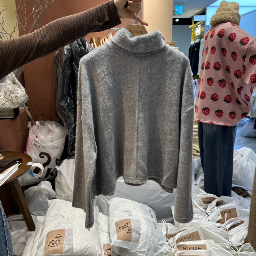 MIENNE東大門㊣實拍女裝新品25秋冬人氣熱賣推薦職業長袖T恤MIENNE長袖T恤圖色1