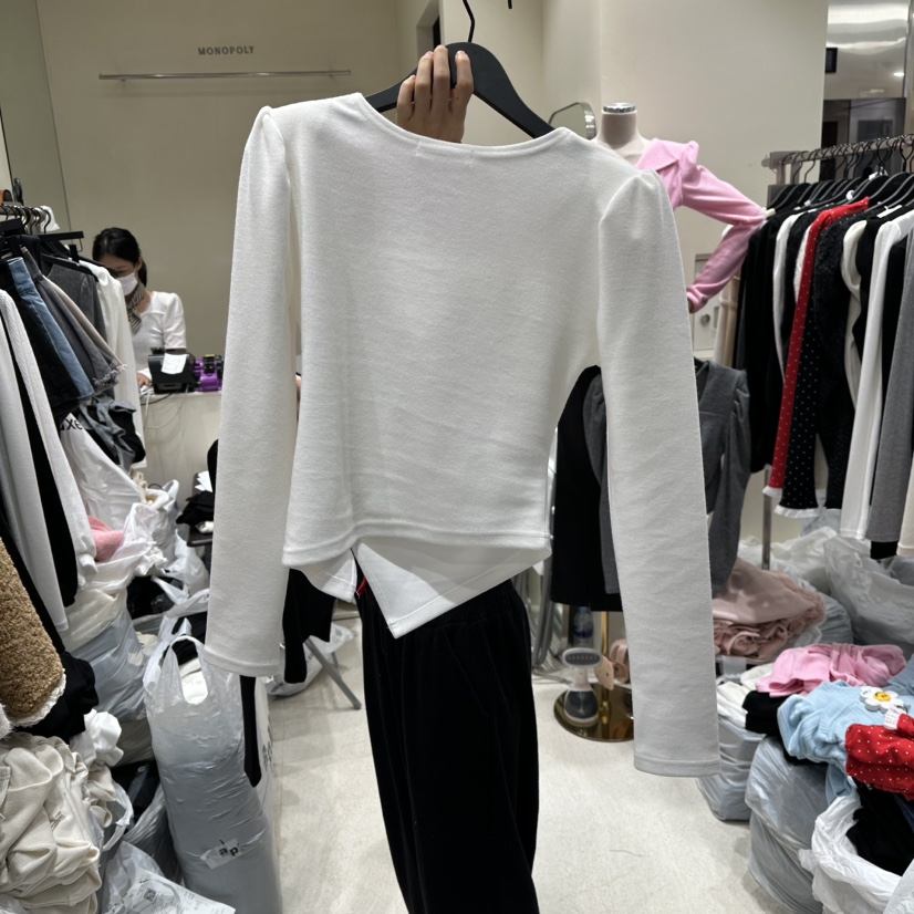 MONOPOLY韓國直郵㊣女裝新款推薦時尚休閑職業人氣25秋冬長袖T恤MONO_POLY長袖T恤