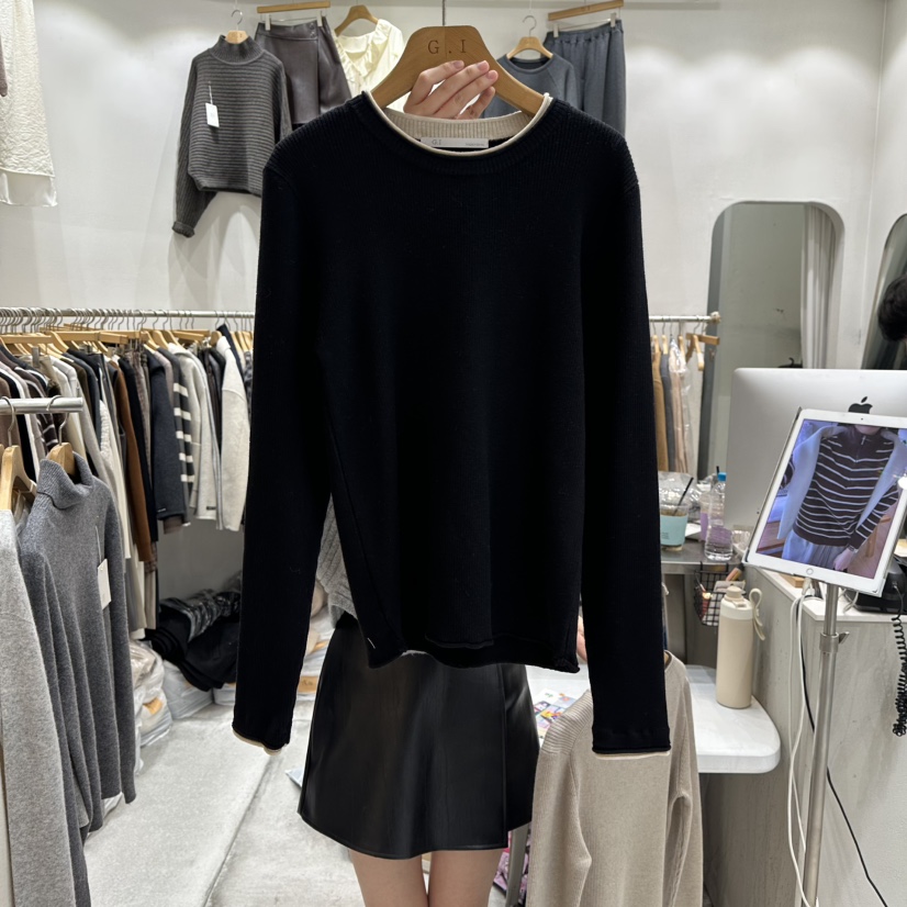 G.I-L韓國代購㊣女裝新品熱賣職業休閑25秋冬時尚推薦針織衫G.I-L針織衫圖色3