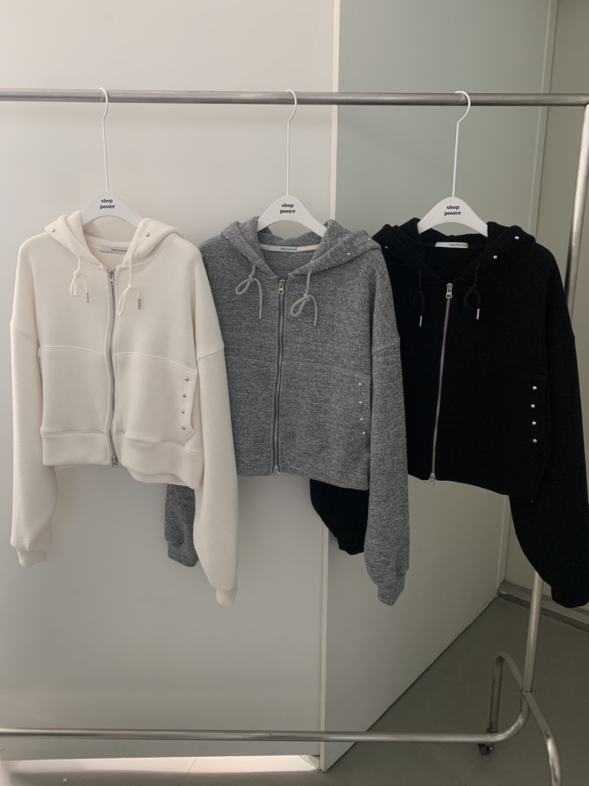 SHOP POSTER韓國代購㊣女士新款時尚推薦25秋冬休閑衛衣拉鏈SHOP_POSTER衛衣