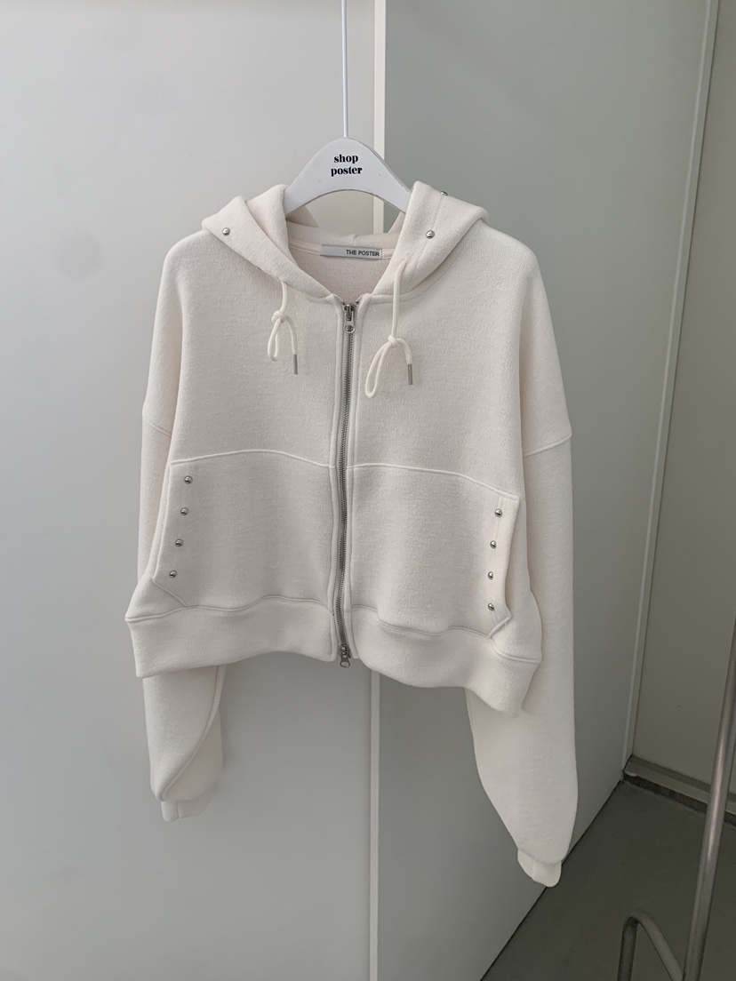 SHOP POSTER韓國代購㊣女士新款時尚推薦25秋冬休閑衛衣拉鏈SHOP_POSTER衛衣圖色1