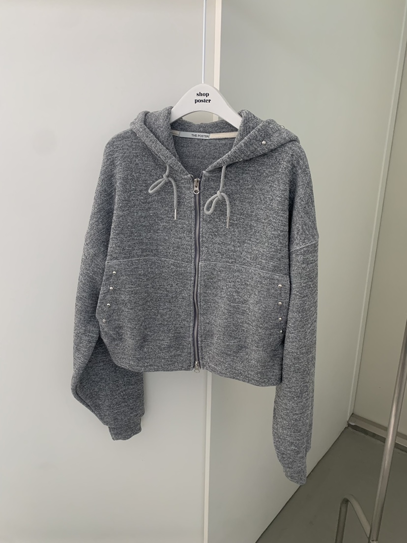 SHOP POSTER韓國代購㊣女士新款時尚推薦25秋冬休閑衛衣拉鏈SHOP_POSTER衛衣圖色2