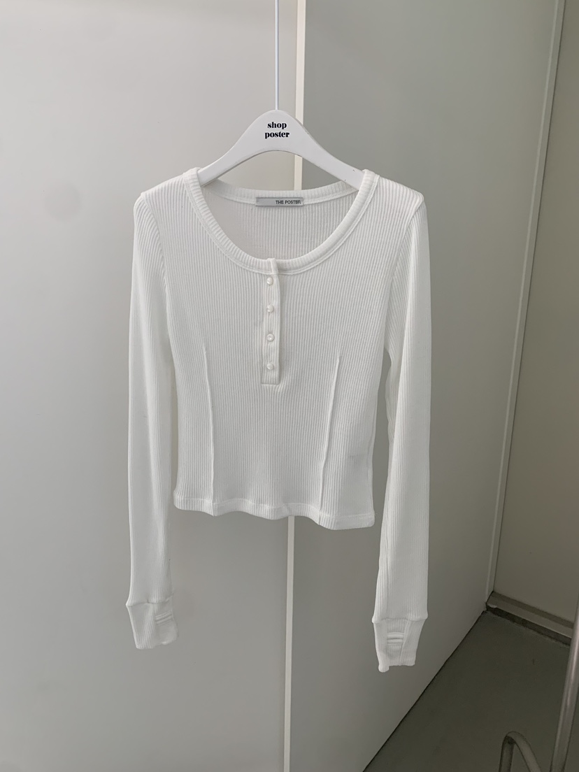 SHOP POSTER東大門㊣直郵女裝新款人氣推薦職業休閑長袖T恤SHOP_POSTER長袖T恤圖色1