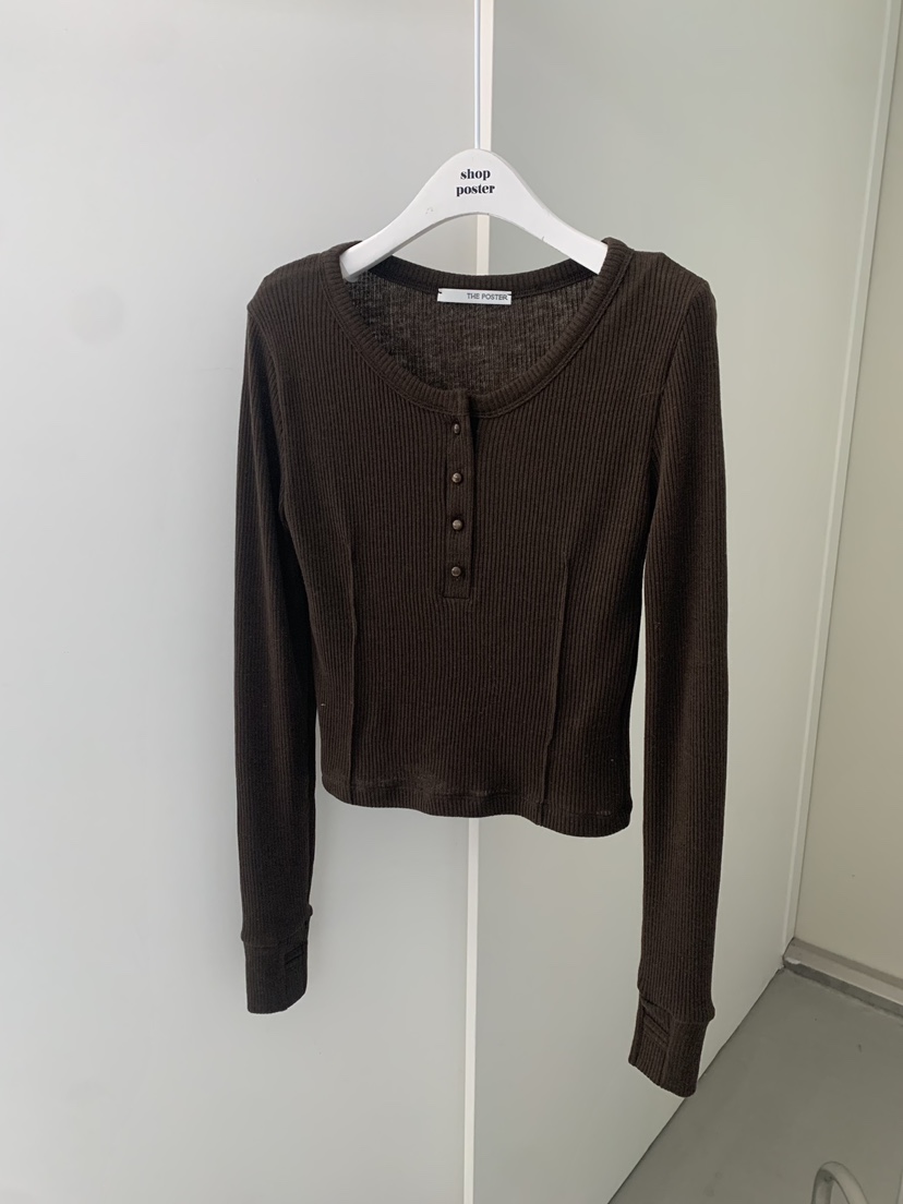 SHOP POSTER東大門㊣直郵女裝新款人氣推薦職業休閑長袖T恤SHOP_POSTER長袖T恤圖色2