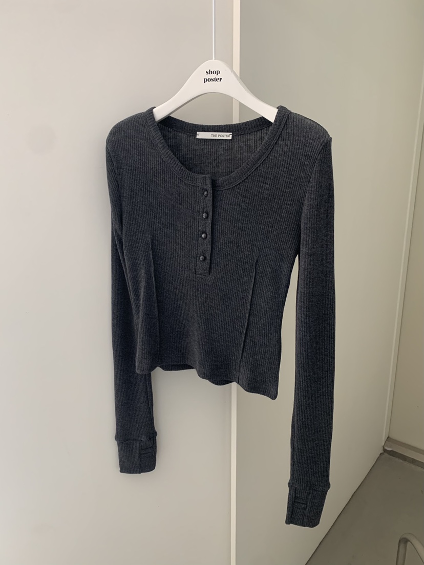 SHOP POSTER東大門㊣直郵女裝新款人氣推薦職業休閑長袖T恤SHOP_POSTER長袖T恤圖色3