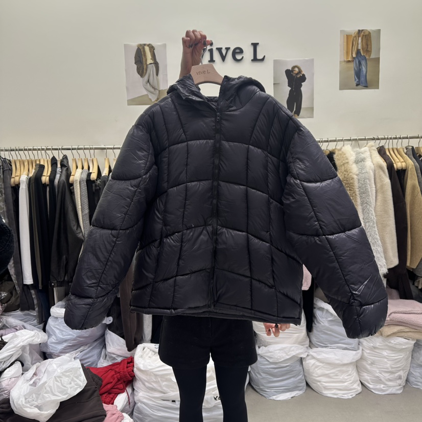 VIVEL東大門㊣直郵女士新款職業人氣休閑25秋冬短款棉服填充VIVEL短款棉服圖色2